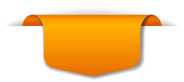 Orange banner design on white background