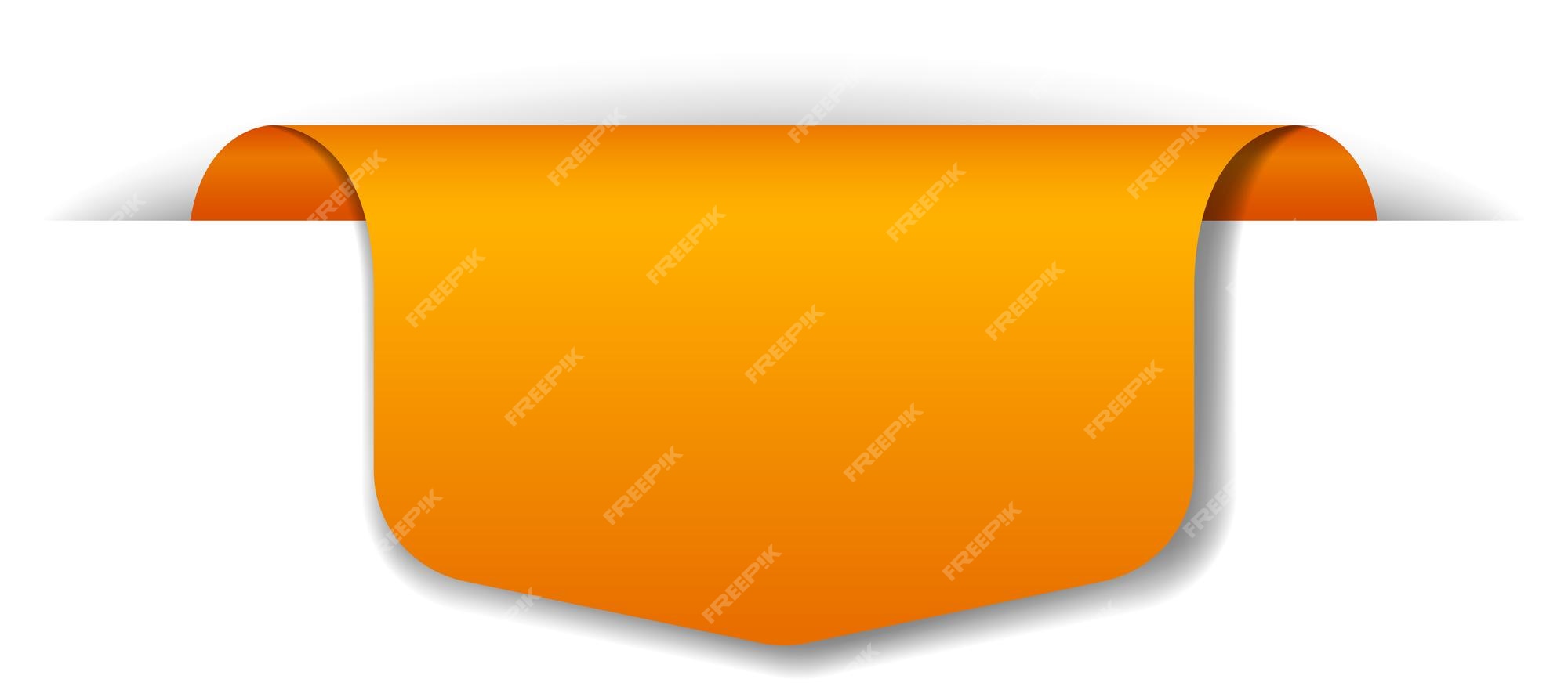 Free Vector | Orange banner design on white background