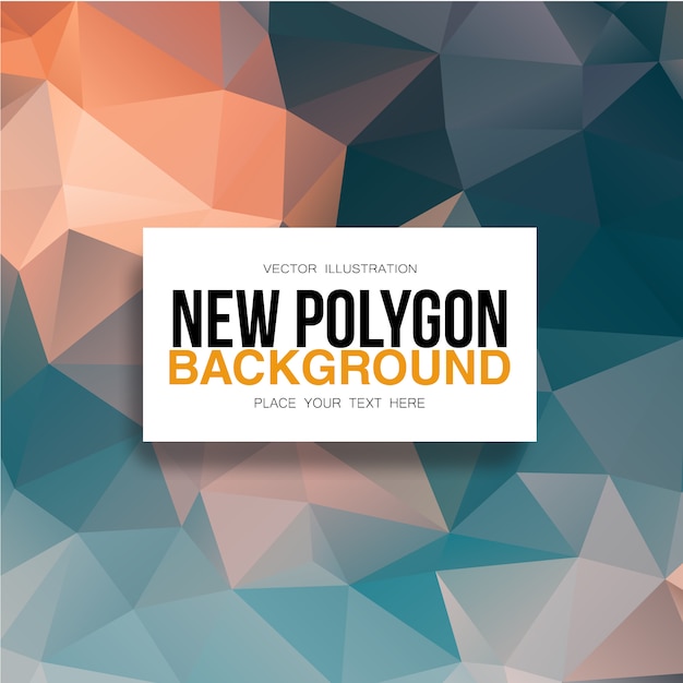 Free vector orange and blue polygonal background