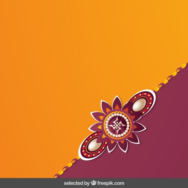 मुफ़्त वेक्टर नारंगी और बोर्डो राखी पृष्ठभूमि