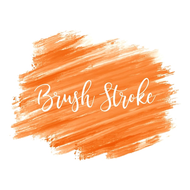 Free vector orange brush stroke watercolor design