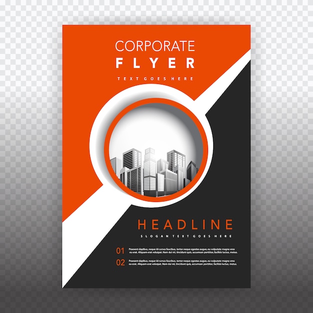 Free vector orange business brochure