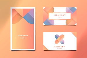 Orange business card design