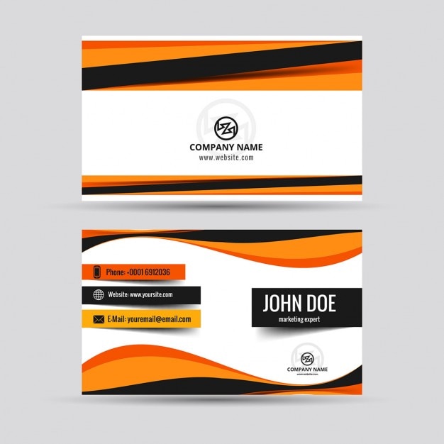 Free vector orange business card