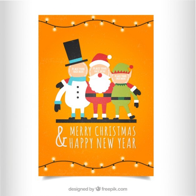 Orange Christmas Card