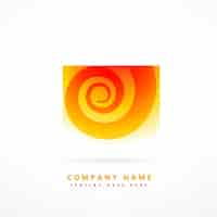 Free vector orange color abstract logo