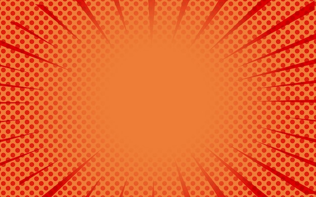 Бесплатное векторное изображение Оранжевый комический фон ретро векторная иллюстрация