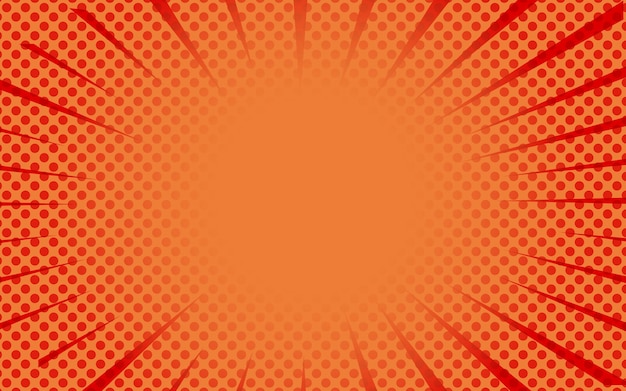 Free vector orange comic background retro vector illustration