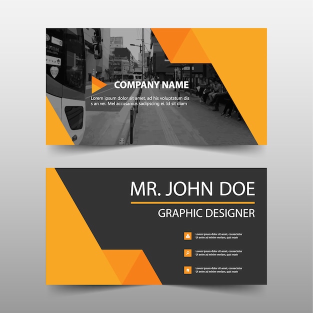 Free vector orange commercial business card