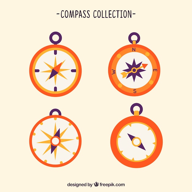 Бесплатное векторное изображение Оранжевый компас