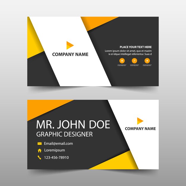 Orange corporate business card template