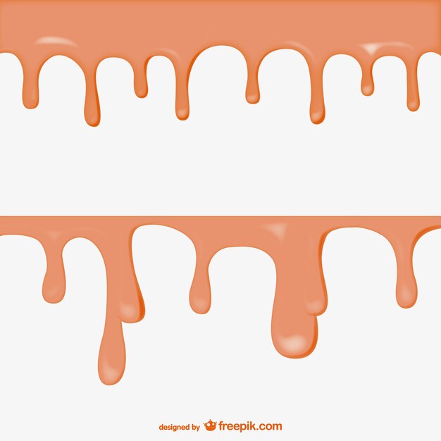 Orange dropping paint vector