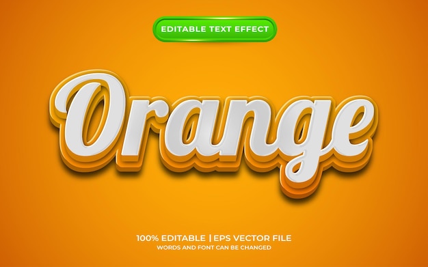 Оранжевый редактируемый текстовый эффект