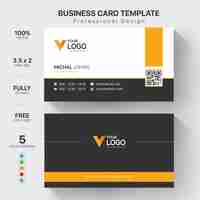 Free vector orange elegant corporate card