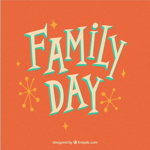 Free vector orange family day background