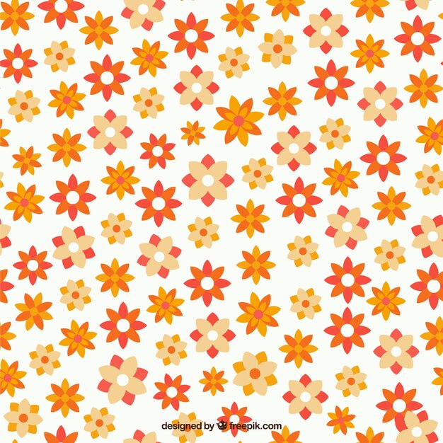 Orange floral pattern