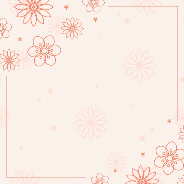 Orange flower pattern