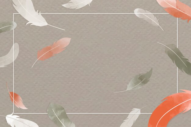 Free Vector orange and gray feathers