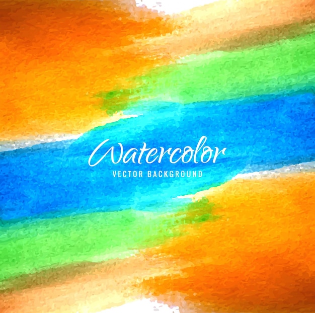 Free vector orange, green and blue watercolor background