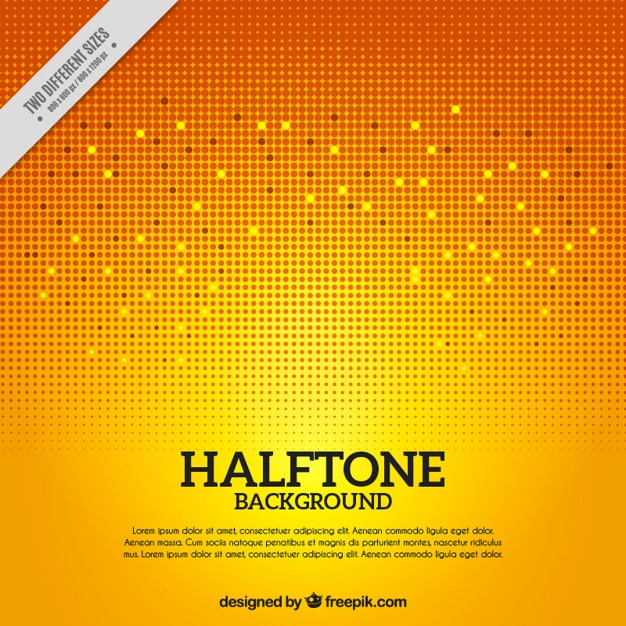 ฟรี Vector orange halftone background