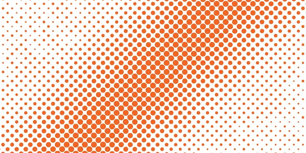 orange halftone dots pattern in white background