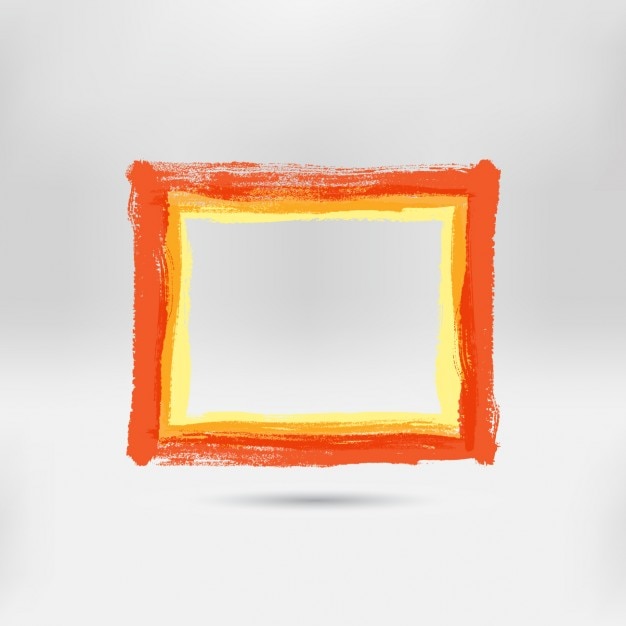 Orange hand painted frame