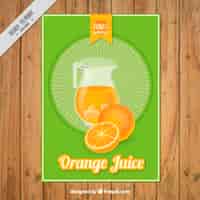 Free vector orange juice brochure