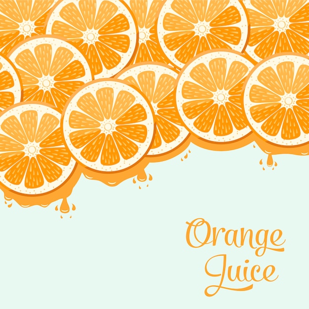Free vector orange juice design