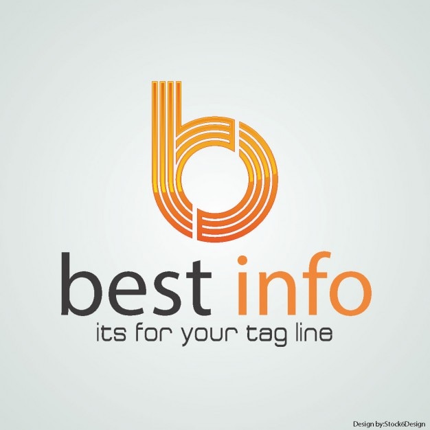 Free vector orange logo with the letter b