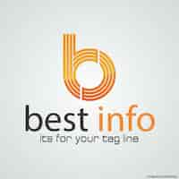 Free vector orange logo with the letter b