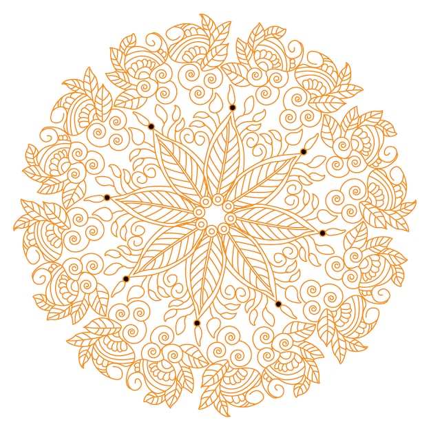 Free vector orange mandala background