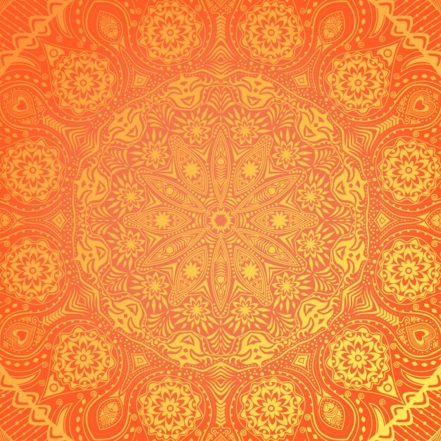 Orange mandala design