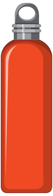 Free vector orange metal water bottle isolated