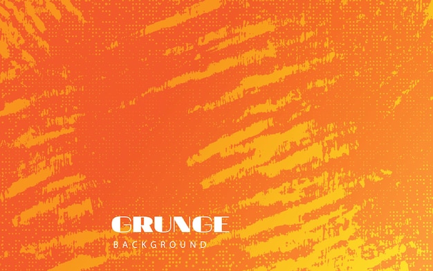 orange paint grunge with halftone detailed