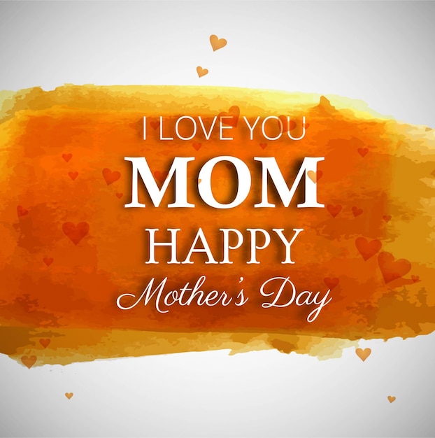 Free vector orange paint stroke mothers day background