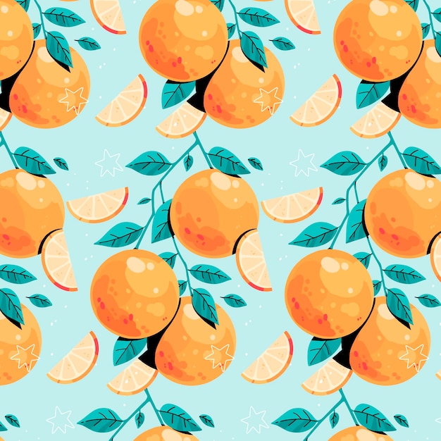 Free vector orange pattern on blue background