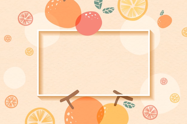 Free vector orange patterned frame