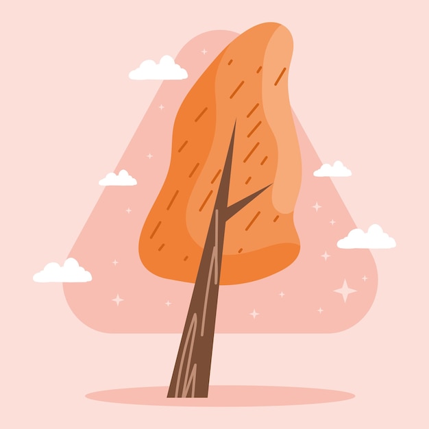 Free vector orange pine tree