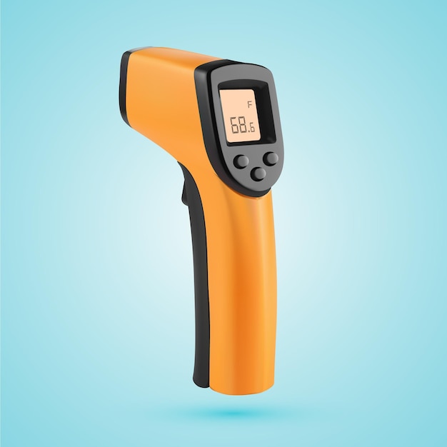 Orange realistic non-contact infrared thermometer