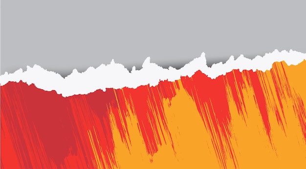 Free vector orange and red ink brush torn paper background