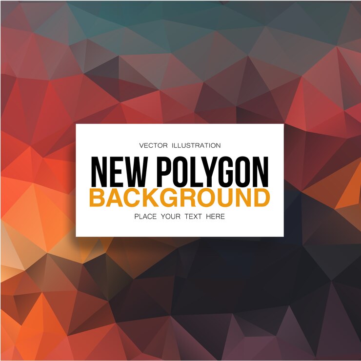 Free Vector orange and red polygonal background