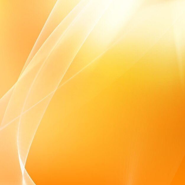 Orange smooth light lines background. Vector illustration.