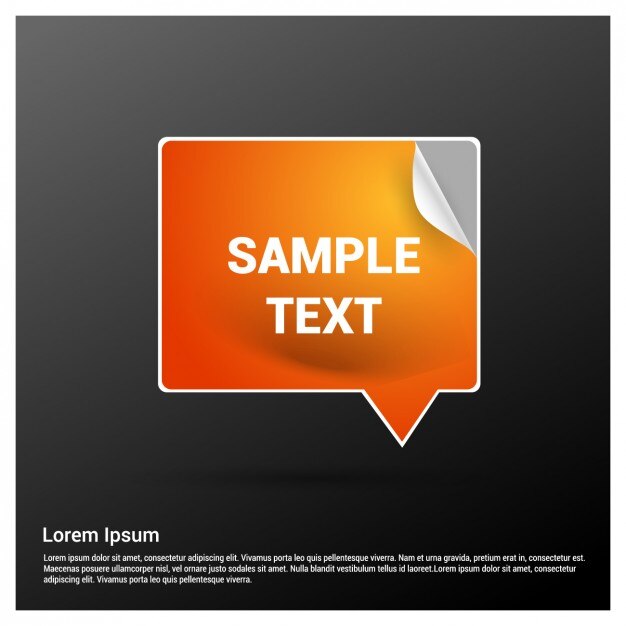 Orange Square Speech Bubble Template