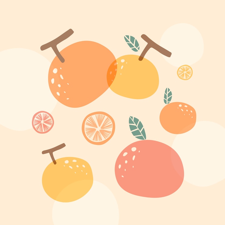 무료 Vector 오렌지 여름 배경