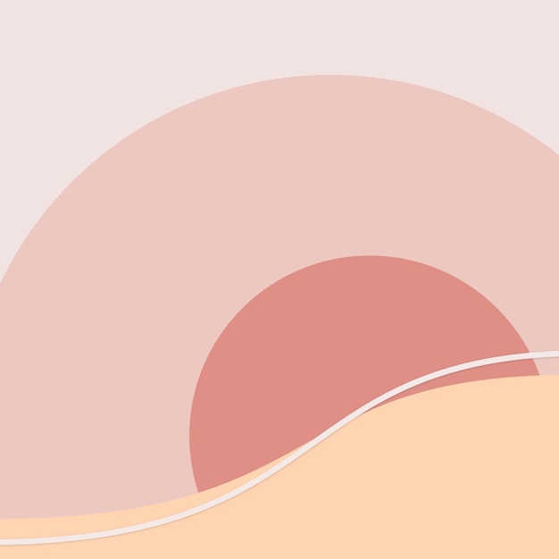 Бесплатное векторное изображение Оранжевый закат пляж фон вектор швейцарский графический стиль