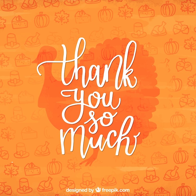 Orange thanksgiving lettering design