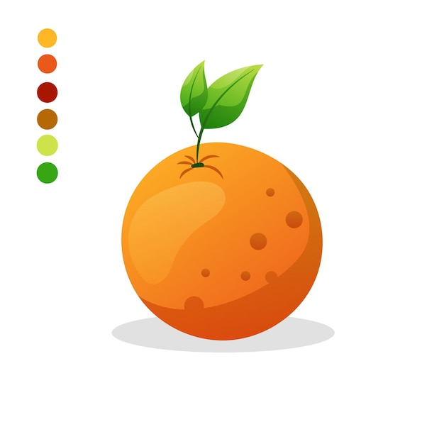 orange vector illustration colorful design