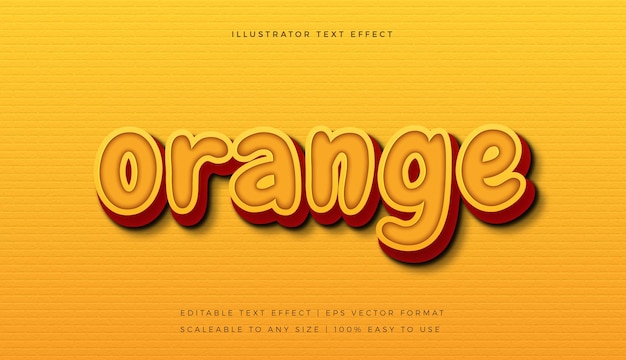 Orange vibrant playful text style font effect