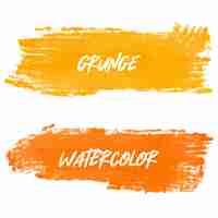 Free vector orange watercolor banners