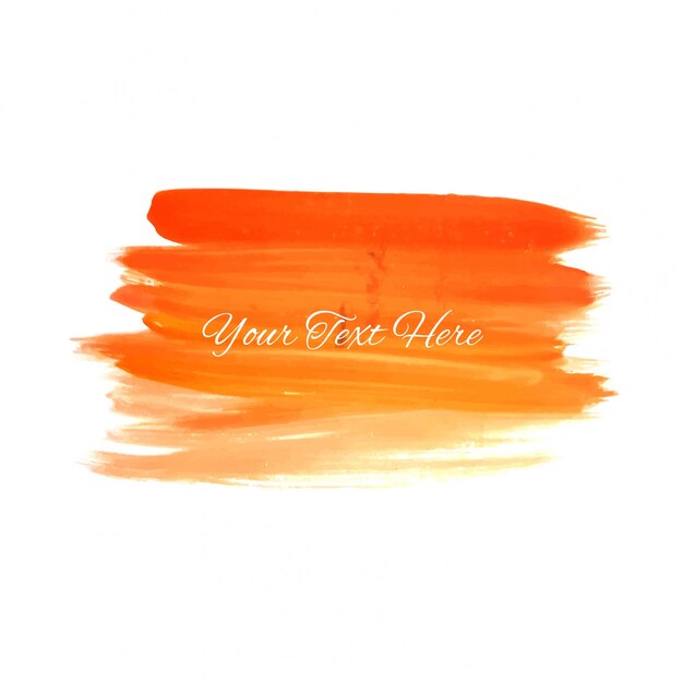 Orange watercolor strokes on white background illustration